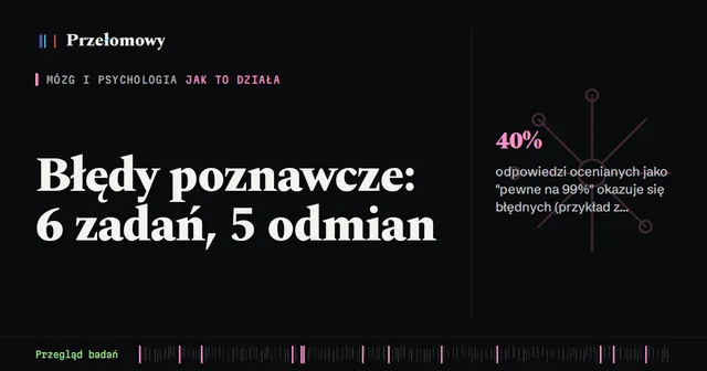 Błędy poznawcze: 6 typów zadań i 5 odmian w klasyfikacji z 2020 roku