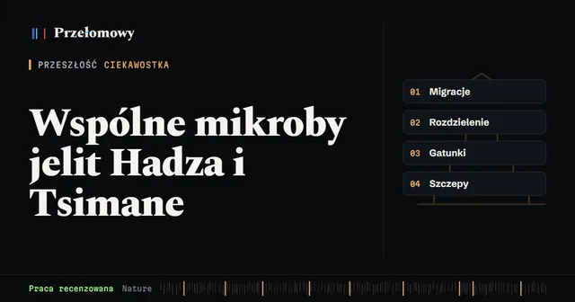Hadza i Tsimane mają setki wspólnych mikrobów jelitowych - zgodnie z dawnymi migracjami